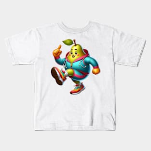 Jogging Pear Pro - Sprinting to Health Kids T-Shirt